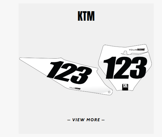KTM number plate background